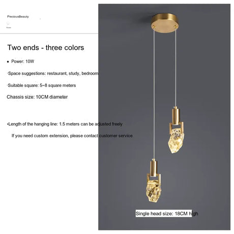 YDZM Tamsin Elegant Copper Bedroom Lamp from YDZM
