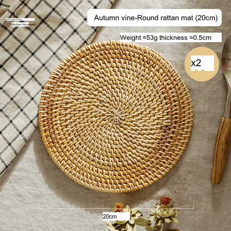 MH Isolde Premium Rattan Heat-Resistant Table Pad from MH