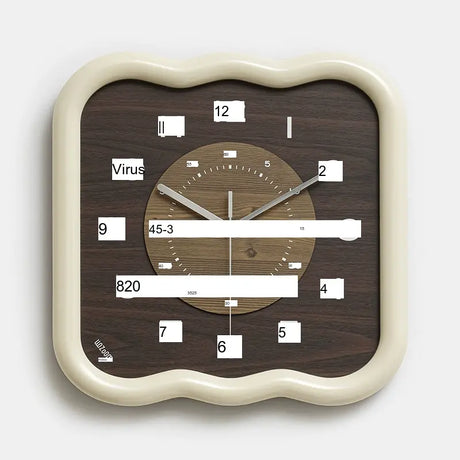 MANDELA Elowen Modern Cream Retro Wall Clock from MANDELA