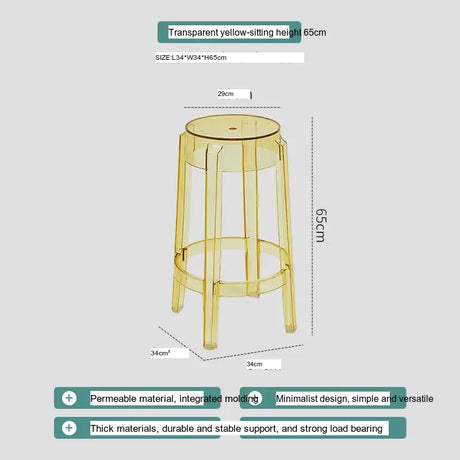 ABOUT WHITE Lianhua Elegant Transparent Bar Stool from ABOUT WHITE