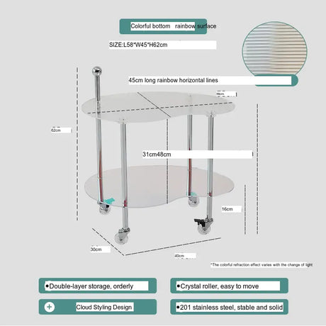 ABOUT WHITE Jiaxing Versatile Movable Storage Side Table. from ABOUT WHITE