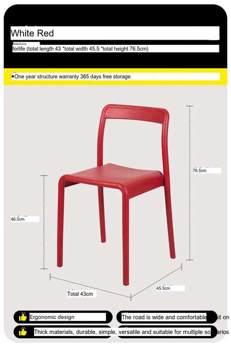 ABOUT WHITE Miura Sleek Stackable Dining Chair from ABOUT WHITE