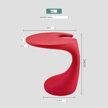 ABOUT WHITE Helene Minimalist Scandinavian Plastic Bed Coffee Table from ABOUT WHITE