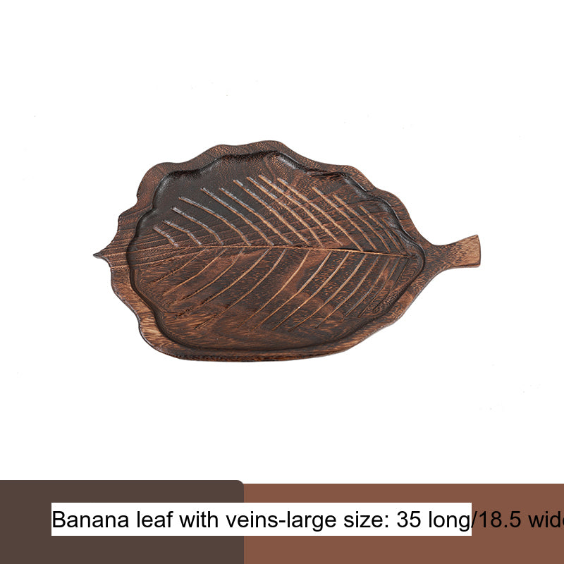 PAULOWNIA YOKOHAMA Elegant Leaf-Shaped Wooden Pallet Tray from PAULOWNIA
