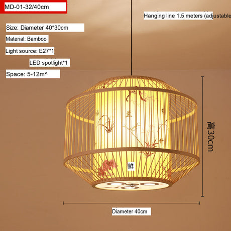 BOJI Elowen Traditional Woven Lights Ceiling Lamp from BOJI