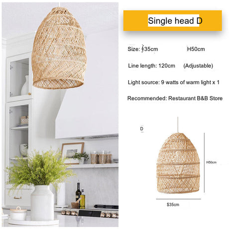MAILANG Haruki Woven Design Rustic Ceiling Lamp from MAILANG