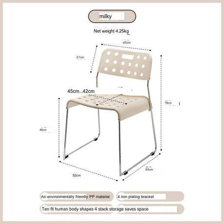 NIYE Seraphina Modern Stacking Plastic Dining Chair from NIYE