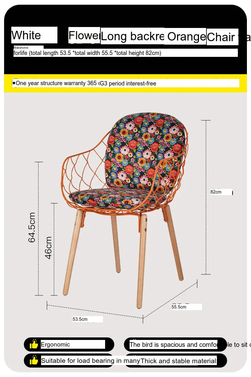 ABOUT WHITE Juniper Elegant Soft Backrest Dining Chair from ABOUT WHITE