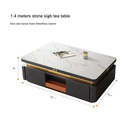 QUANMU Elowen Sleek Modern Coffee Table from QUANMU