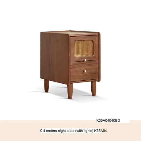 GENJI Isolde Minimalist Black Walnut Nightstand from GENJI