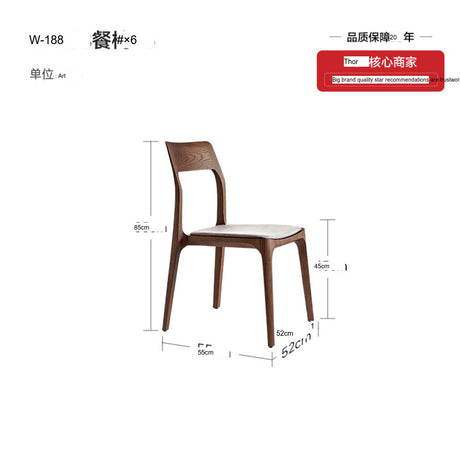 QUANMU Isidore Elegant Walnut Dining Table from QUANMU