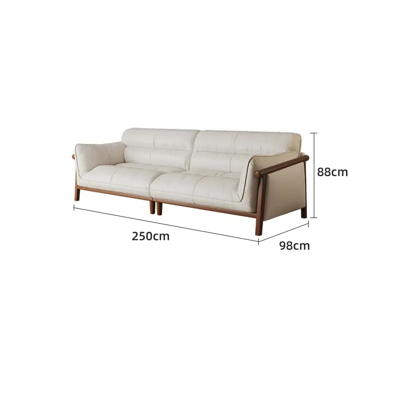 SAMMI Ruby Antique Three-Seater Leather Sofa from SAMMI