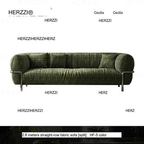HERZZI Santiago Elegant Stainless Steel Vintage Sofa from HERZZI