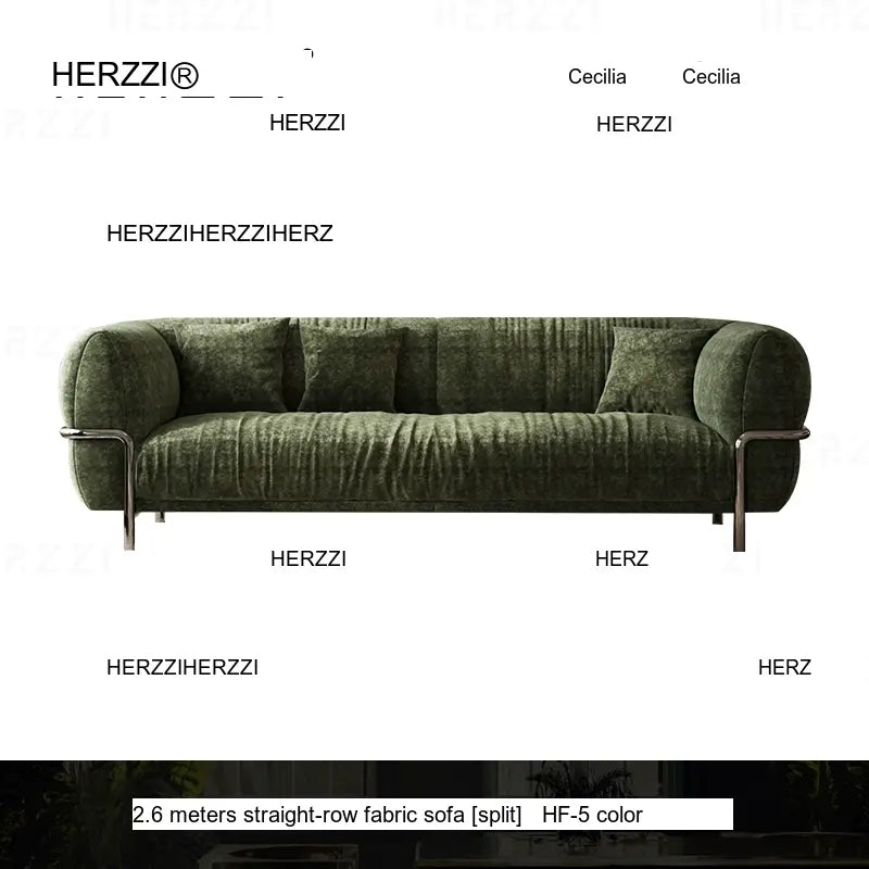 HERZZI Santiago Elegant Stainless Steel Vintage Sofa from HERZZI