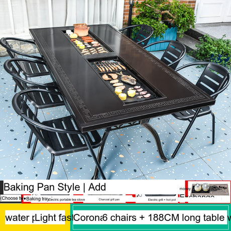 MOJIA Vesper Family-Size Electric BBQ & Hot Pot Table for Shared Dining from MOJIA