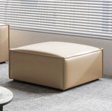 MOXER Elowen Elegant Full Leather Tofu Block Stool from MOXER