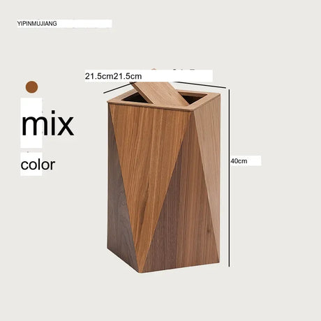 FIRST CLASS CARPENTER Ylva Elegant Rustic Design Garbage Can from FIRST CLASS CARPENTER