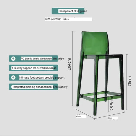 ABOUT WHITE Callidora Elegant Luxury Transparent Bar Chair from ABOUT WHITE