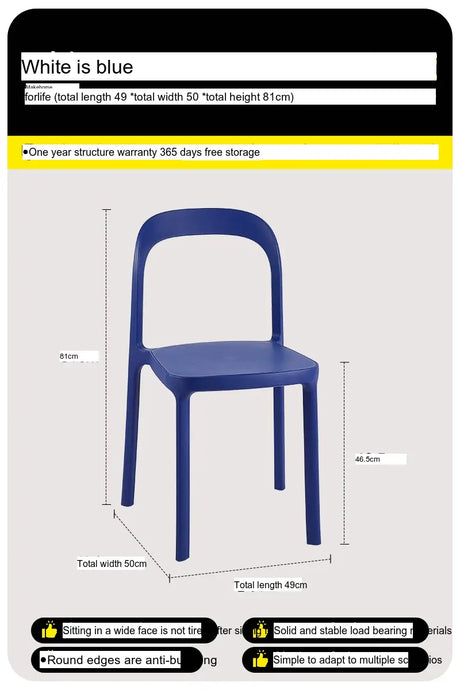 ABOUT WHITE Seville Minimalist Plastic Dining Chair from ABOUT WHITE