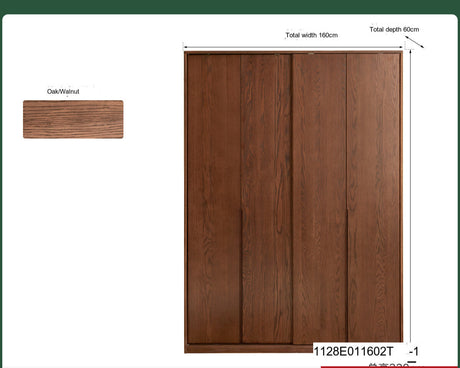 GENJI Akihiko Scandinavian Solid Wood Sliding Door Wardrobe from GENJI