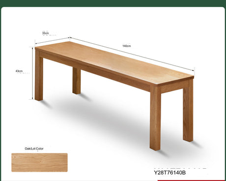GENJI Hiroshi Minimalist Solid Wood Bench from GENJI