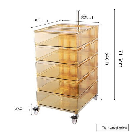 NIYE Tamsin Modern Acrylic Universal Coffee Table Cart from NIYE