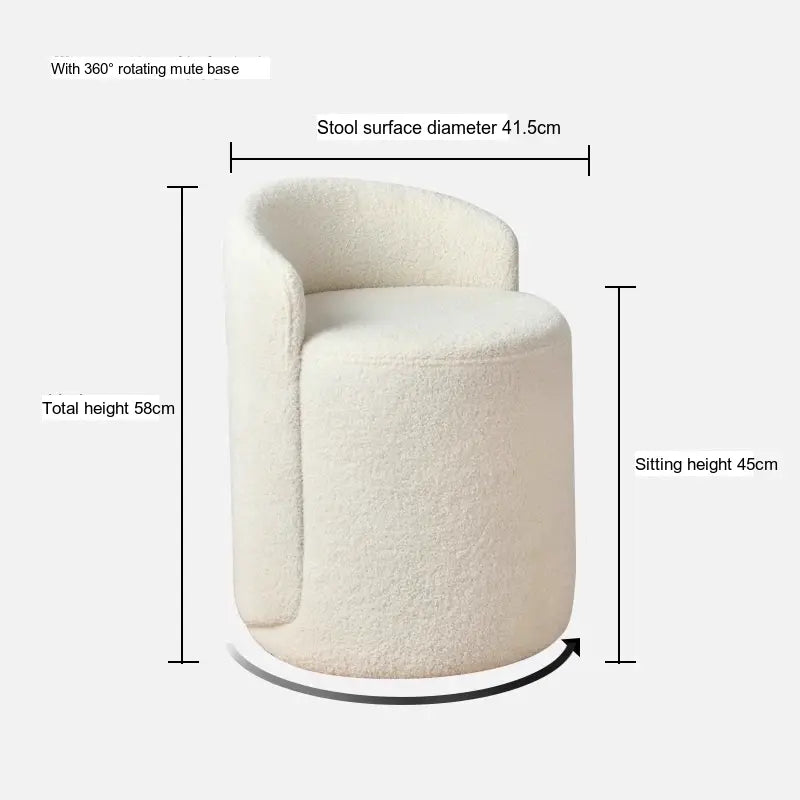 XIMIKA Valeriy Chic Comfortable Red Stool Chair from XIMIKA
