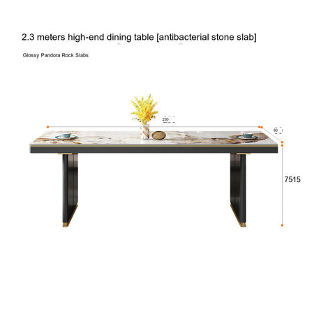 QUANMU Santiago Luminescent Rectangular Luxury Table from QUANMU