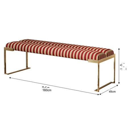 GANGETIC AGE Isolde Elegant Contemporary Steel Bedroom Bench from GANGETIC AGE