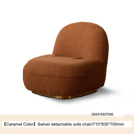 GENJI Emory Modern Light Luxury Lambskin Single Chair from GENJI