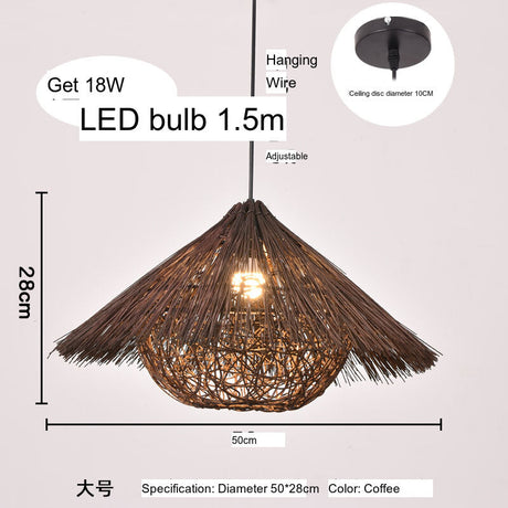 BOJI Azura Elegant Woven Coffee Ceiling Lamp from BOJI
