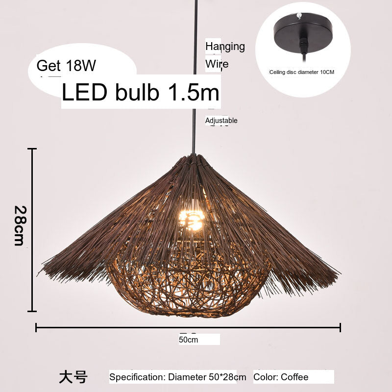 BOJI Azura Elegant Woven Coffee Ceiling Lamp from BOJI