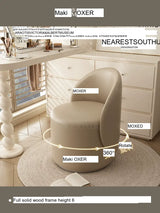 MOXER Elowen Elegant Genuine Leather Rotating Makeup Stool from MOXER