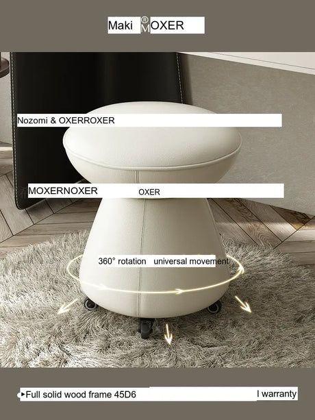 MOXER Zephyra Luxurious Swivel Makeup Stool from MOXER
