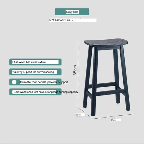 ABOUT WHITE Kyoto Elegant Solid Wood Barstool from ABOUT WHITE