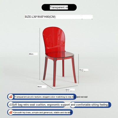 NIYE Isolde Modern Transparent Ghost Chair from NIYE