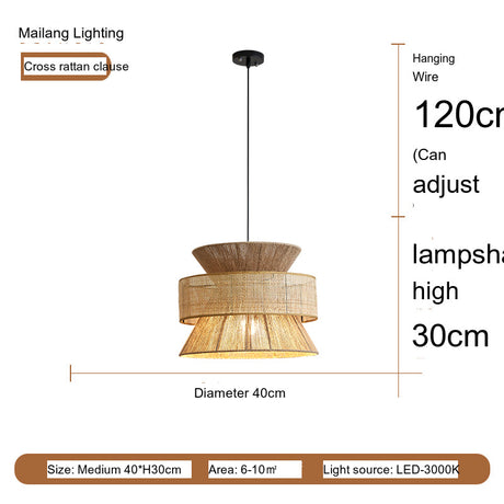 MAILANG Kenji Elegant Hemp Rope Chandelier from MAILANG