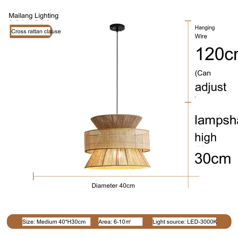 MAILANG Kenji Elegant Hemp Rope Chandelier from MAILANG