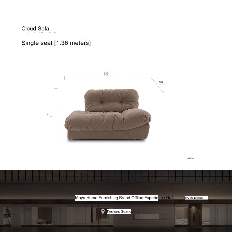 MOYU Luminara Soft Retro Fabric Cloud Cushion from MOYU