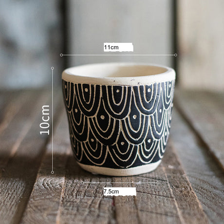 JUHAN Isolde Chic Geometric Cement Flowerpot from JUHAN