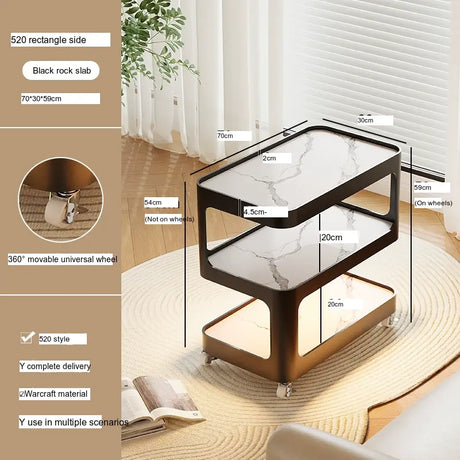 XIMIKA Sienna Luxe Rolling Coffee Table Cart from XIMIKA