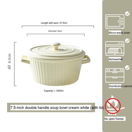 MOSE Striped Double-Ear Soup Bowl from MOSE