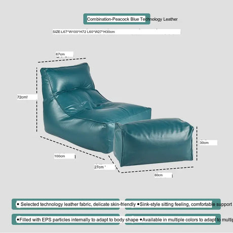 ABOUT WHITE Juniper Cozy Modern Bean Bag Lounge Chair from ABOUT WHITE