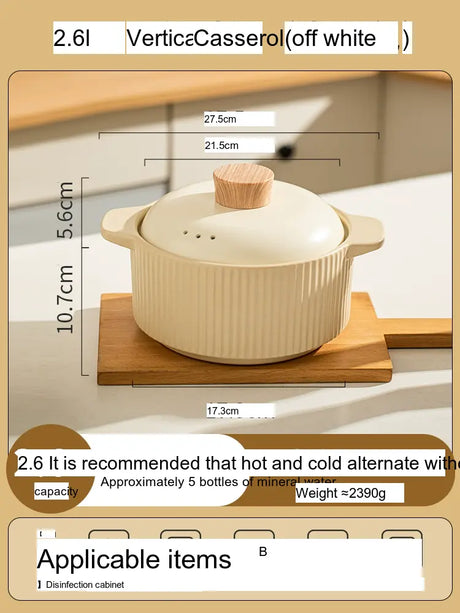 MH Sanzhi High-Temperature Ceramic Casserole Pot from MH