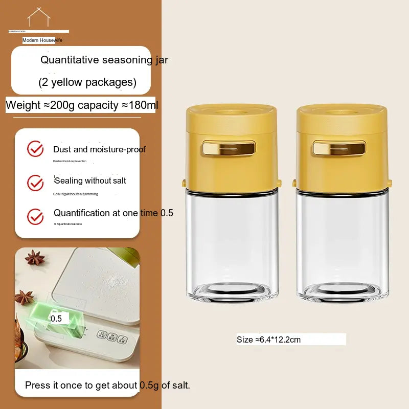 MH Araceli Modern Kitchen Salt Container with Control Mechanism from MH