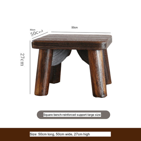 PAULOWNIA Isolde Eco-Friendly Wooden Footstool Coffee Table from PAULOWNIA