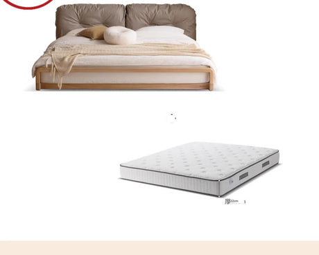 GENJI Harukaze Elegant Cream Solid Wood Double Bed from GENJI