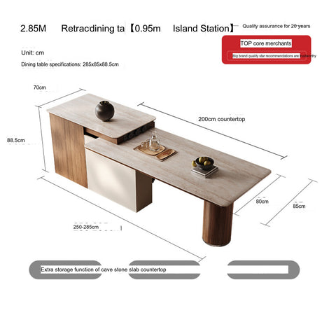 QUANMU Elowen Elegant Retractable Dining Table from QUANMU
