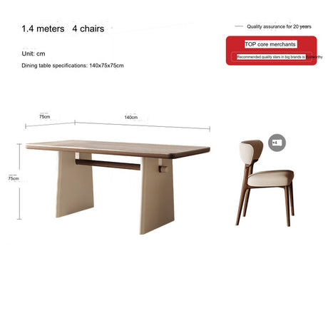 QUANMU Isadora High-End Light Cream Dining Table from QUANMU