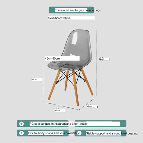 ABOUT WHITE Seraphina Elegant Transparent Dining Chair from ABOUT WHITE